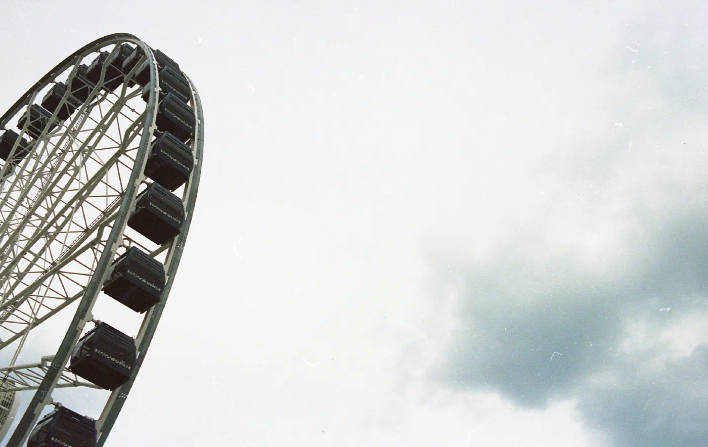 Part of a ferris wheel